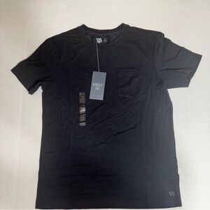 VRST Essentials Mens Size Small Solid Black Short Sleeve Pocket T-Shirt New